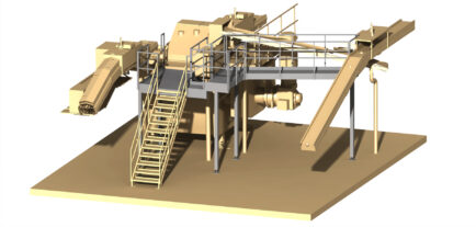 Résultat de l’acquisition de points par scanner 3D d’une passerelle