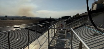 Conception d’une {passerelle de 50 mètres} pour faciliter la maintenance sur les toits de {Lindt}